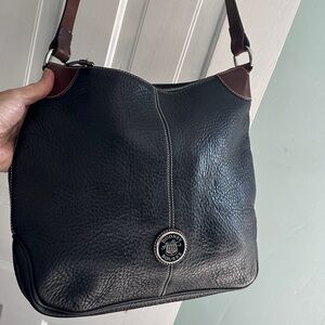 Dooney & Bourke large black pebbled leather shoulder bag